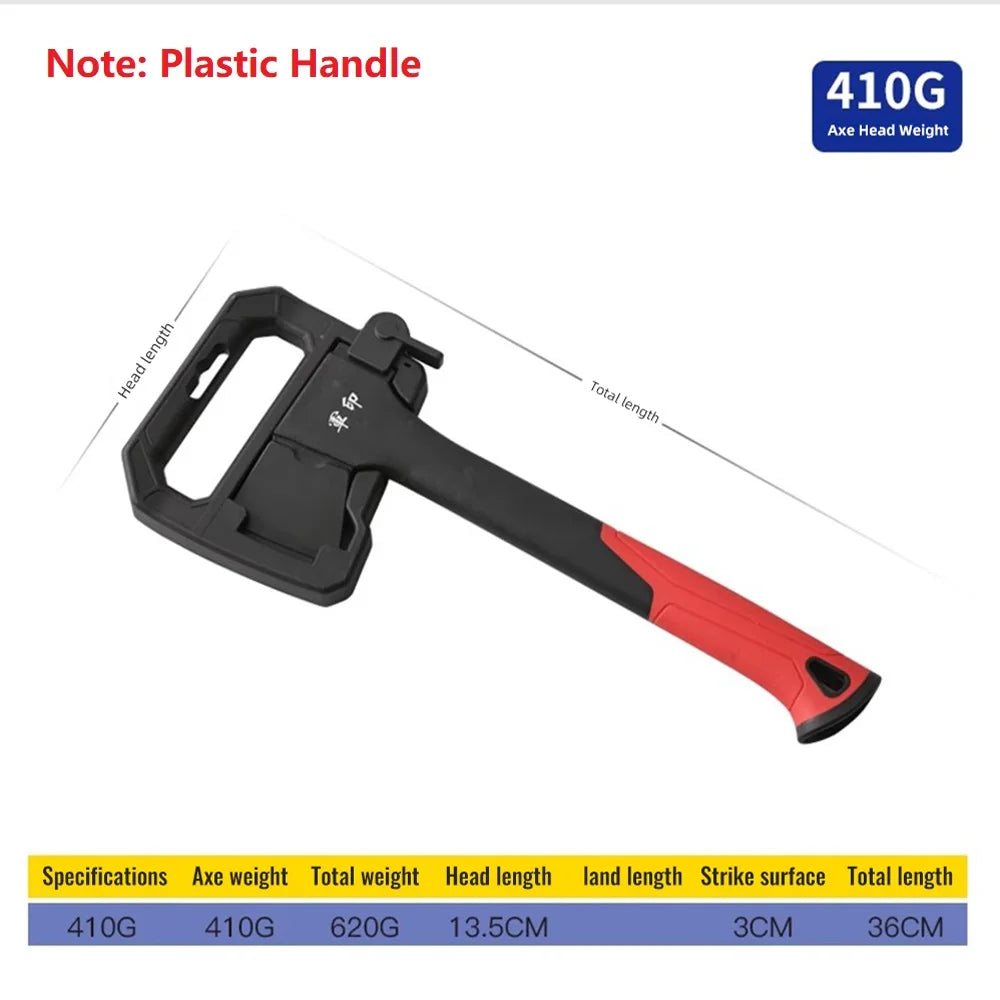Mountain Axe Steel Axe Woodworking Axe Wood Splitter Outdoor Camping Tree Chopping Logging Axe Household Stake Splitting Tool