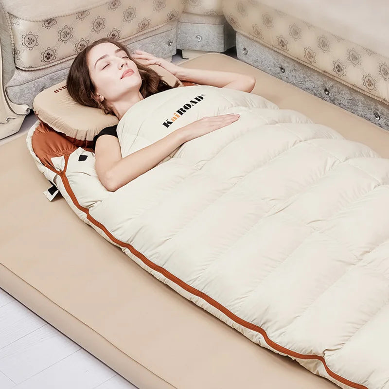 Lohascamping Adult Down Sleeping bag Machine washable Ultralight 3 Season Sleeping Bags for home Traveling Camping sleeping bag