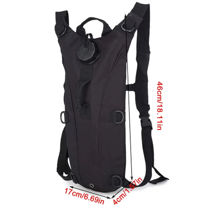 Hydration Backpack Water-proof Oxford Water Bag with 3 Liter Bladder for Outdoor Running Hiking Cycling Climbing Camping