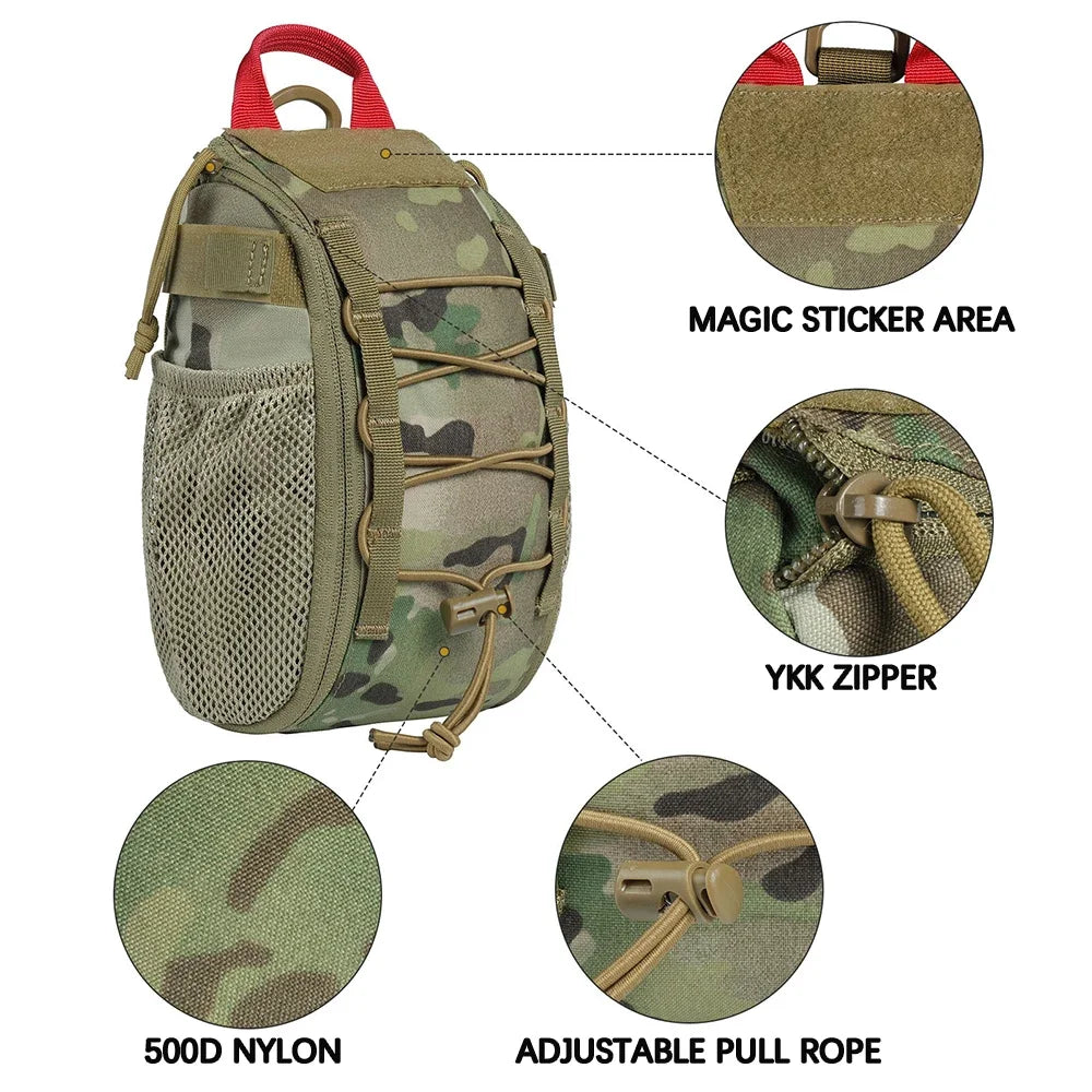 First Aid Pouch Survival Kit Tactical Quickly Disassemble IFAK Pouch Camping Hunting Bag Waist Bag Equipment