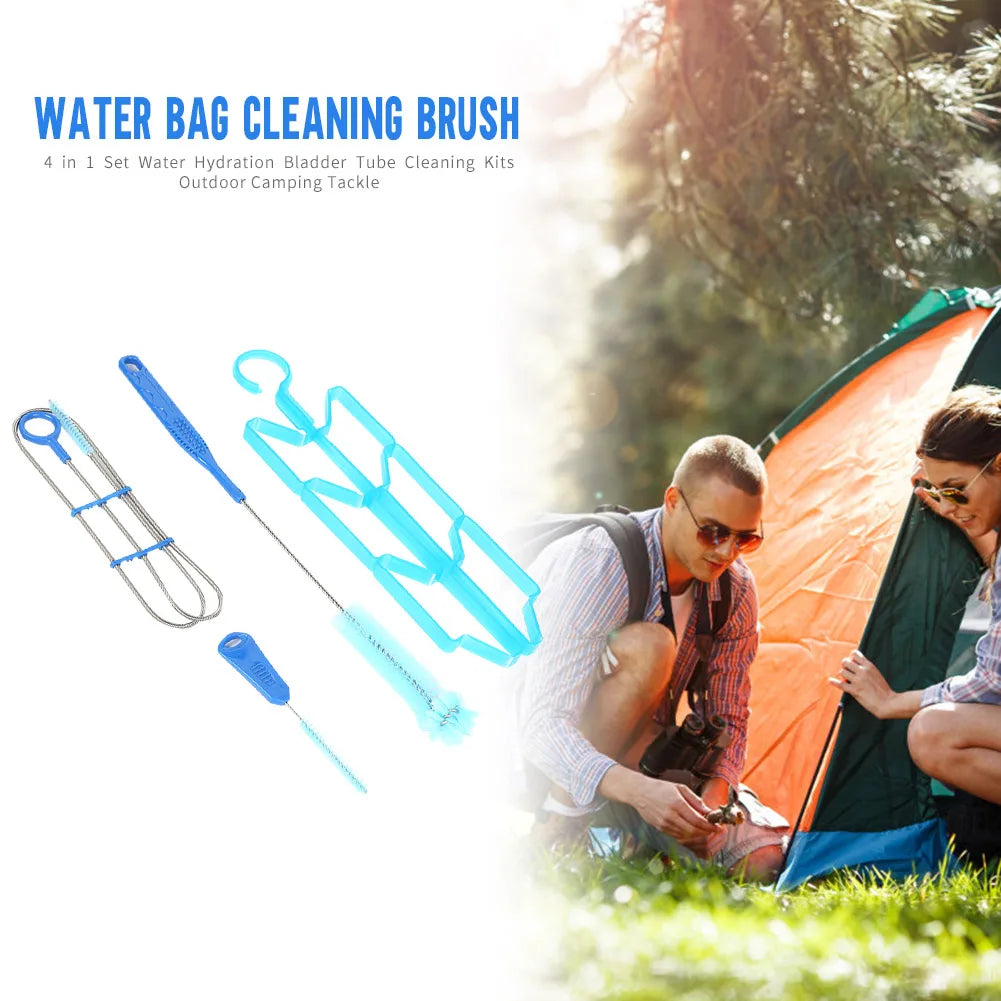2Sets Hydration Water Bladder Cleaning Kit Multifunction Water Bladder Tube Brush Water Bag Cleaning Brush Kit for Water Tank