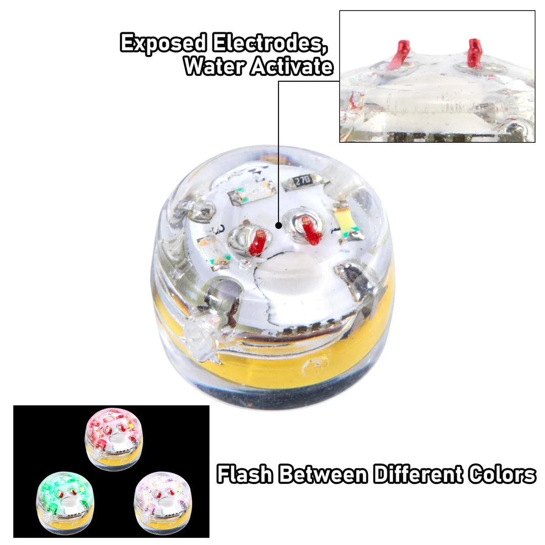 Fishing Light Attractor LED Ice Fishing Lure Fish Attractant Lamp Deep Drop Flasher Eye Shape Underwater Bass Halibut Walleye