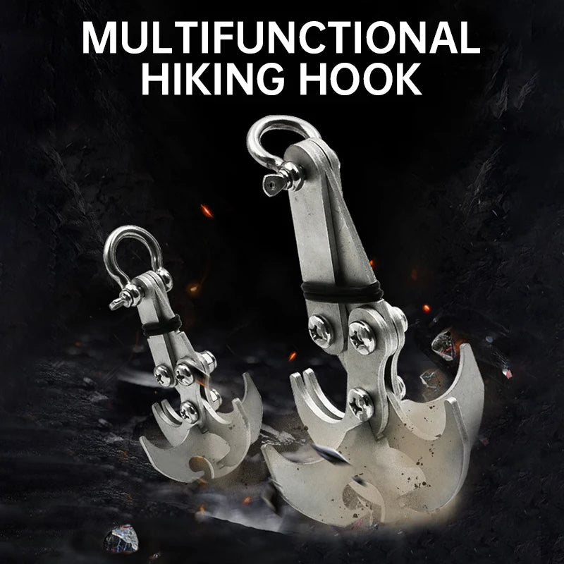 Survival Claw Multi-functional Stainless Steel Hook Portable Outdoor Camping Trekking Climbing Folding Tool Gravity Hook