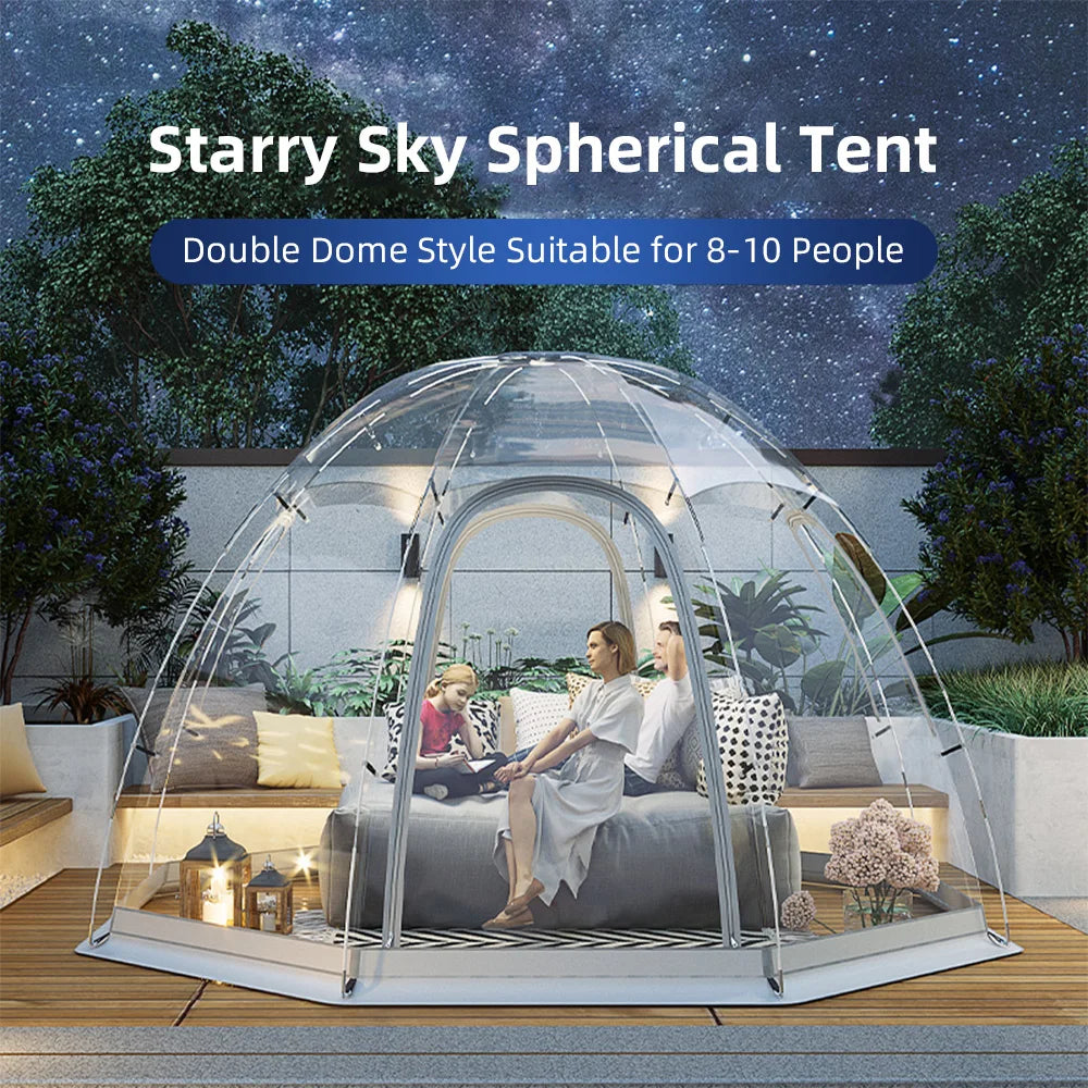 Garden Party Tent 8-10 Person Bubble Tent Dome Gazebo Mini Greenhouse Outdoor Camping Large Instant Weatherproof Shelter Tent