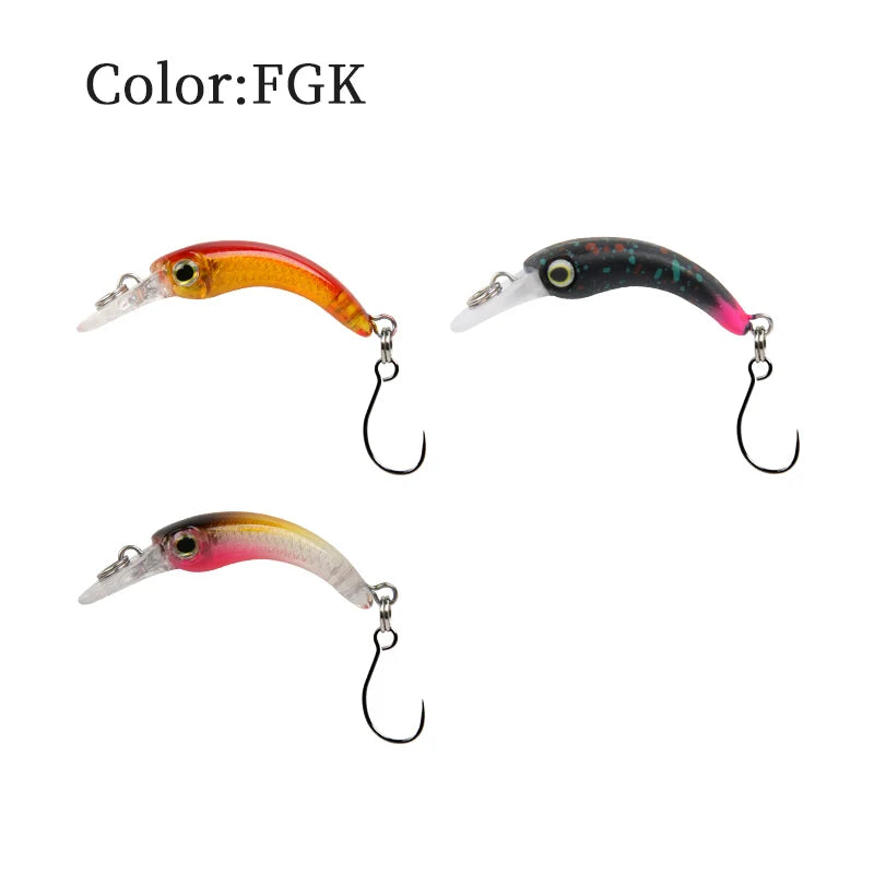 LETOYO Floating Injured Fishing Lure 40mm 1.2g Micro Lures Artificial Minnow Bait Wobblers For Trout Bass Perch