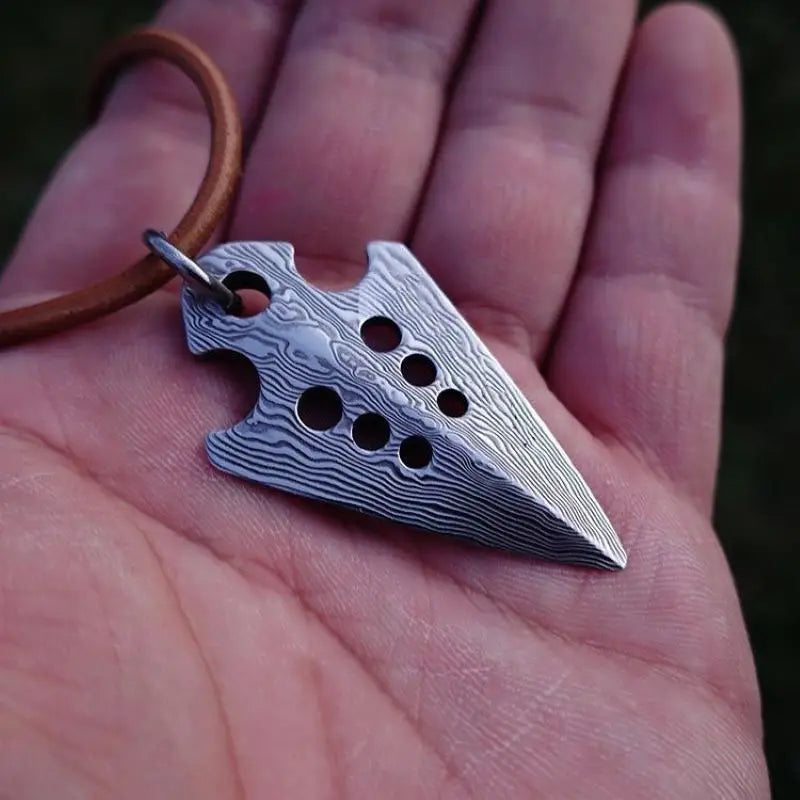 Arrowhead Harpoon Pendant Outdoor Emergency Survival Tool Self Defense Protective Necklace Self-Defense Adjustable Arrow Pendant