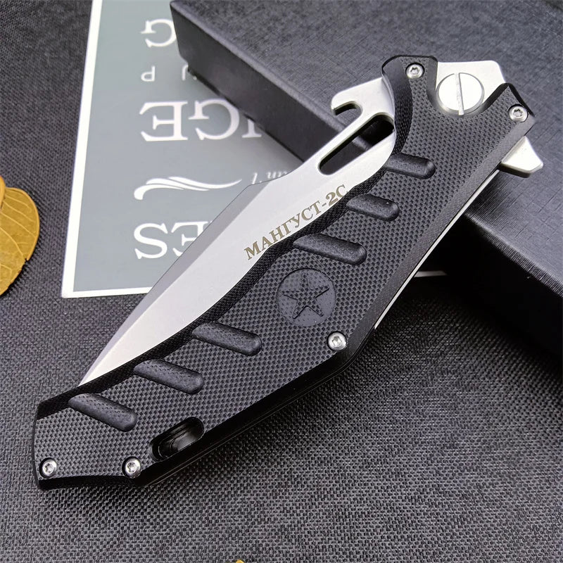 HOKC G10 Handle Outdoor Camping Fishing Survival Rescue Hunting Tactics multi-purpose portable pocket EDC knives
