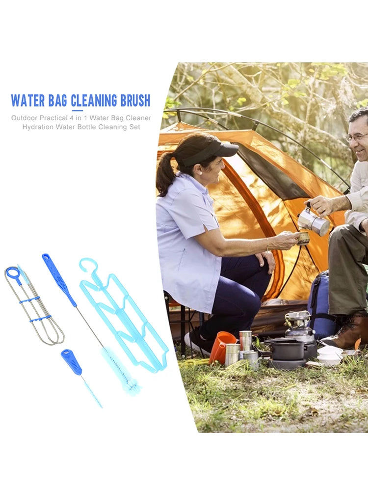 2Sets Hydration Water Bladder Cleaning Kit Multifunction Water Bladder Tube Brush Water Bag Cleaning Brush Kit for Water Tank