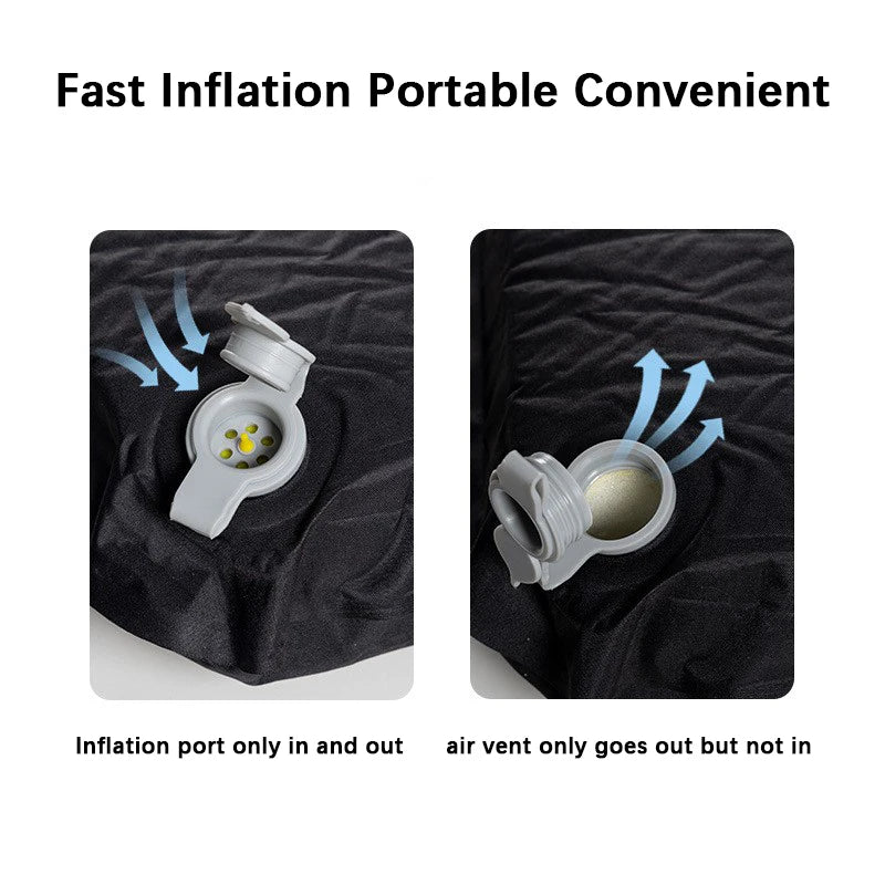 Naturehike-Blackdog Self-Inflating Pillow Sleeping Bag Pillow For Outdoor Camping Air U-shaped Pillow Portable Travel Pillow