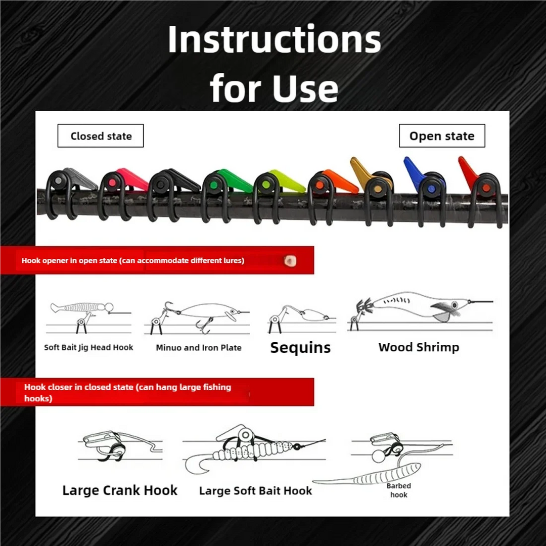 Fishing Hook Secure Keep for Fishing Rod Tool Portable Plastic Rubber Lure Accessories Bait Holder Fishing Accessories