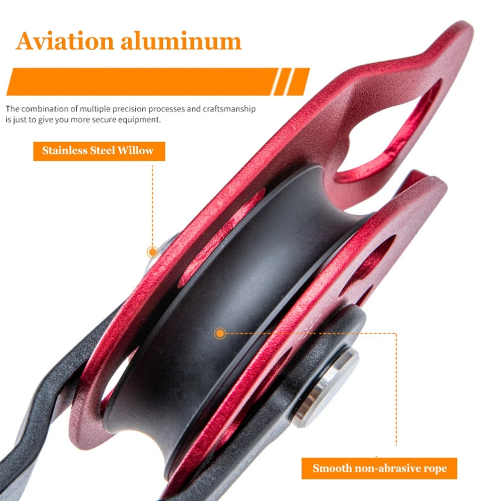 climbing lifting pulley Lift Weight Pulley Device Rescue Survive Gear Rock Climb High Altitude Heavy Transport Effortless