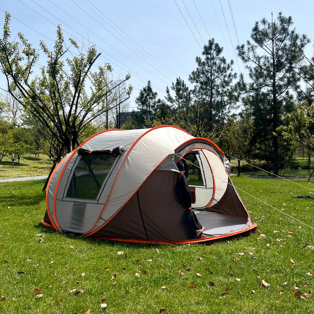 A pop-up tent, waterproof camping boat tent, portable outdoor tent, suitable for camping and hiking trips