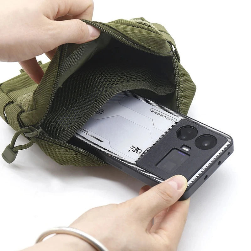 EDC Commuter Bag Camo Waist Pack with MOLLE System Outdoor Survival Gear Organizer for Hiking/Camping Everyday Carry Essentials