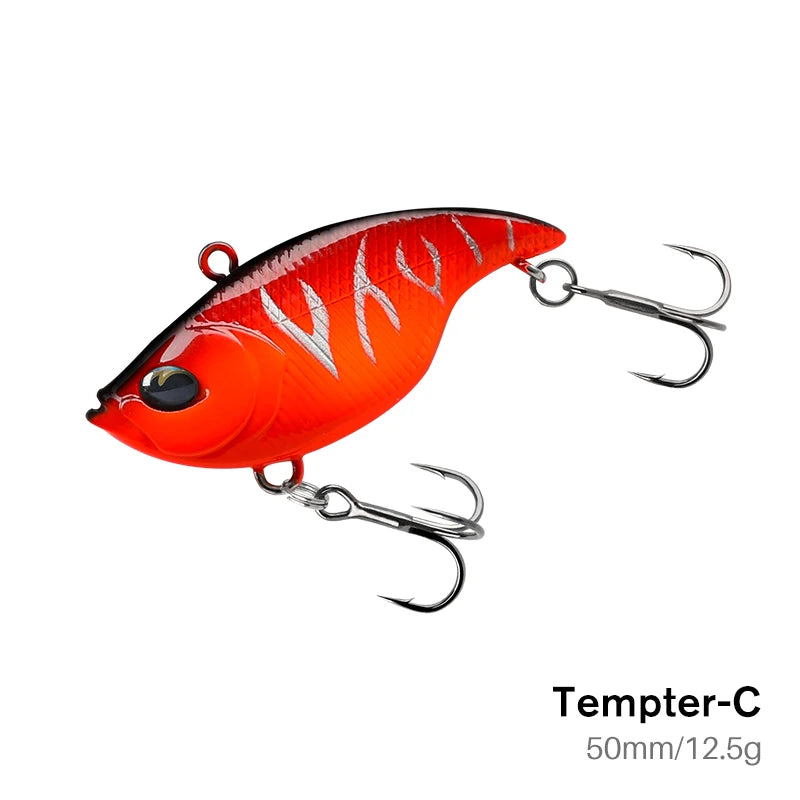 TSURINOYA 50mm 12.5g Vibration Noise Fishing Lure TEMPTER 50S Sinking Winter Fishing Lure Pike Bass Saltwater Hard Bait Wobbler