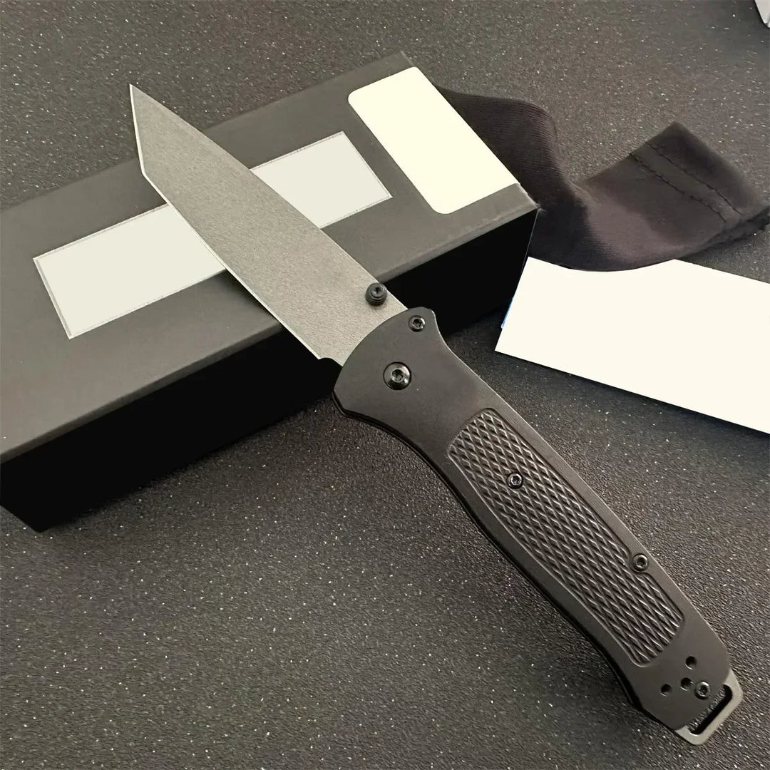 537 Bailout BM Knife Self Defense Pocket Knives Outdoor EDC Survival Flipper Folding Knife Camping Hunting Tool Nylon Handle