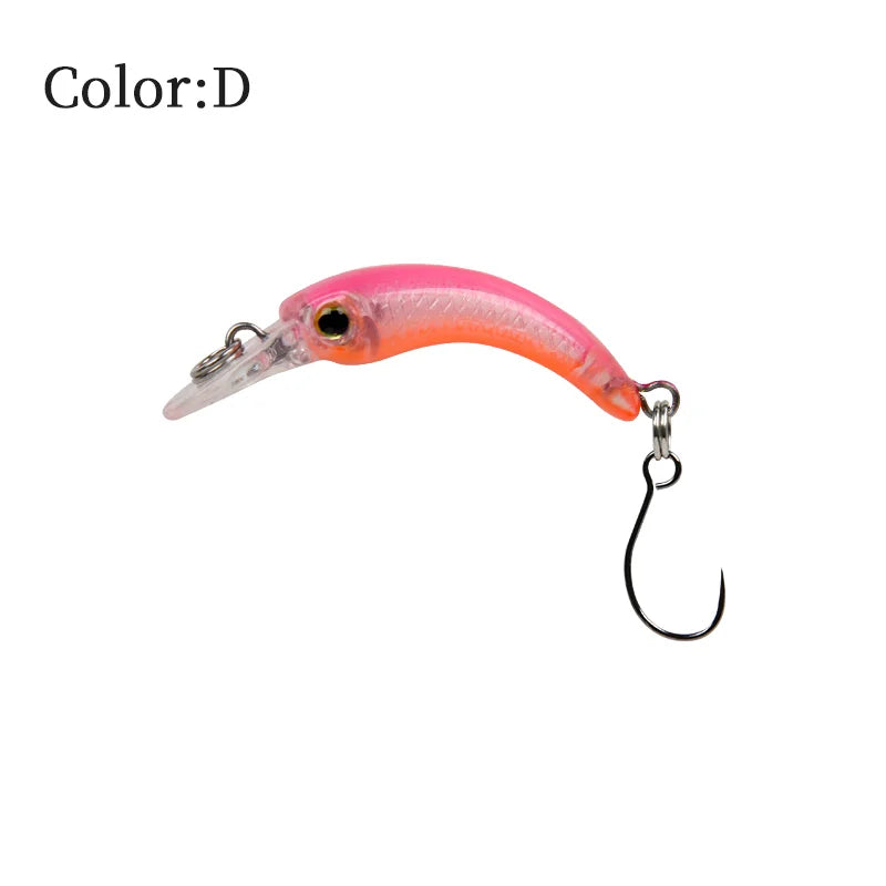 LETOYO Floating Injured Fishing Lure 40mm 1.2g Micro Lures Artificial Minnow Bait Wobblers For Trout Bass Perch