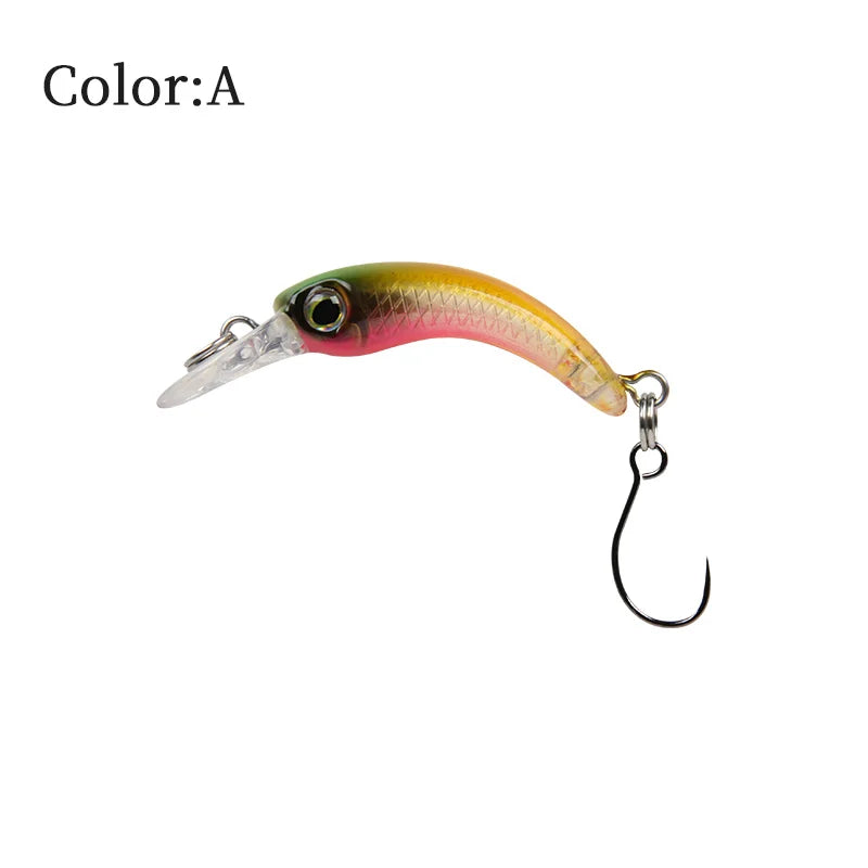 LETOYO Floating Injured Fishing Lure 40mm 1.2g Micro Lures Artificial Minnow Bait Wobblers For Trout Bass Perch