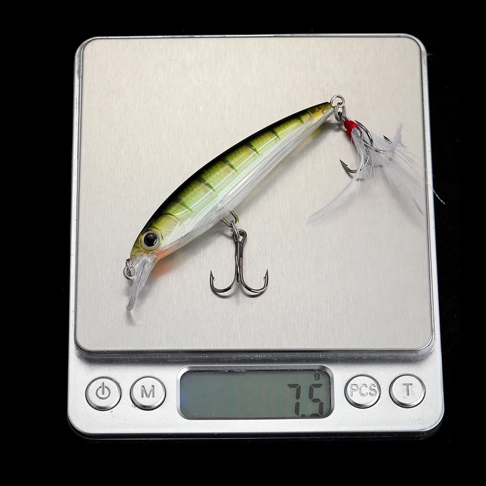 WALK FISH Floating Minnow Fishing Lure 80MM 7G Wobblers Freshwater Trout Hard Artificial Bait Pike Carp Swimbait Tackle Jerkbait